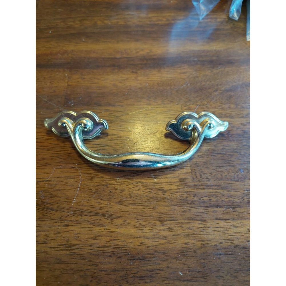 Vintage Drawer Pull Large 6.5 Inch Gold Color Salvage EUC Salvage Canada CH-2259